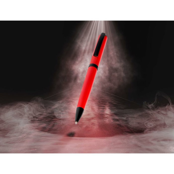 Belius Bolígrafo Turbo Aluminio Rojo y Negro con Tinta Azul
