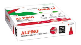 Boligrafo Alpino Dot Unicolor 1Mm Rojo Caja De 24