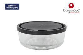 Inde Bandeja de Almacenamiento Redonda Ø15 cm con Tapa, 800 cc, Colección Igloo Lines (12 Unidades)