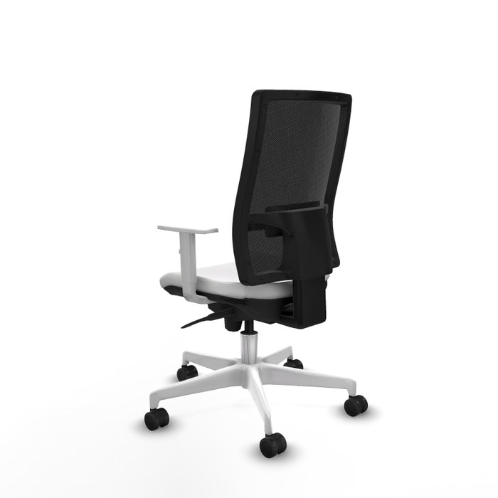 PIQUERAS Y CRESPO Silla de oficina Horna con mecanismo Sincro, Blanco y Negro