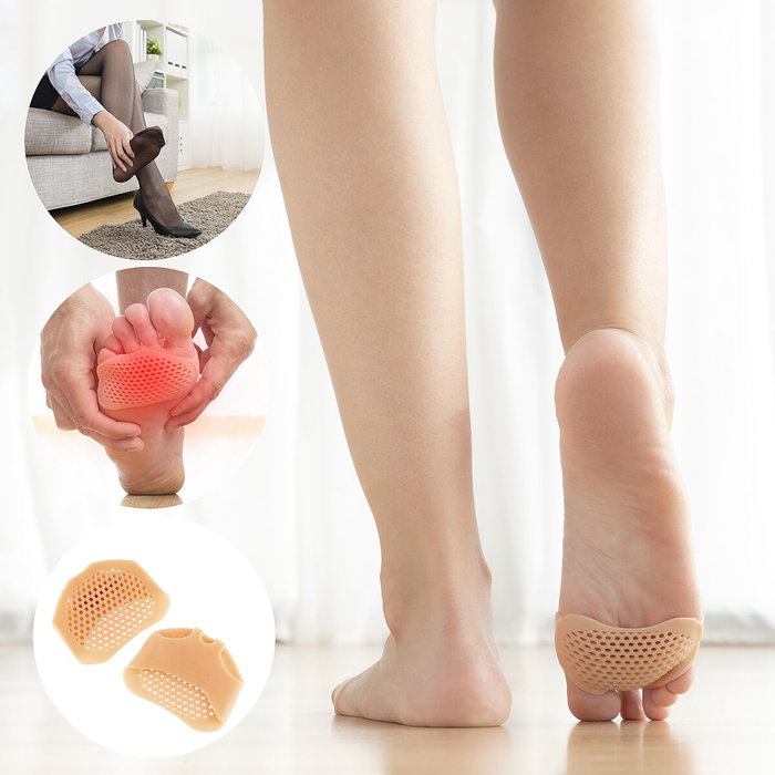 Pack Almohadillas Metatarsianas de Gel de Silicona y Corrector Protector de Silicona para Juanetes InnovaGoods