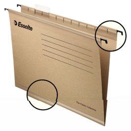 Esselte Carpeta Colgante Classic Kraft Folio