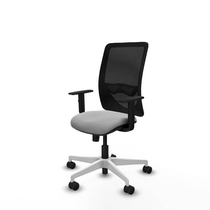 PIQUERAS Y CRESPO Silla de oficina Zulema con mecanismo Sincro, Gris claro y Negro PIQUERAS Y CRESPO Silla de oficina Zulema con mecanismo Sincro, Gris claro y Negro