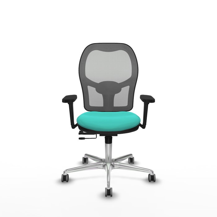 PIQUERAS Y CRESPO Silla de oficina Jorquera con mecanismo Sincro/Traslack, Turquesa y Gris PIQUERAS Y CRESPO Silla de oficina Jorquera con mecanismo Sincro/Traslack, Turquesa y Gris