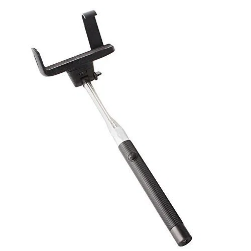KHOMO KHO-SELFIE-STICK-BLK Palo Selfie Bluetooth con Trípode, Extensible hasta 100.5cm, Universal para Android y iOS, Negro