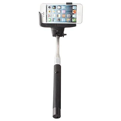 KHOMO KHO-SELFIE-STICK-BLK Palo Selfie Bluetooth con Trípode, Extensible hasta 100.5cm, Universal para Android y iOS, Negro
