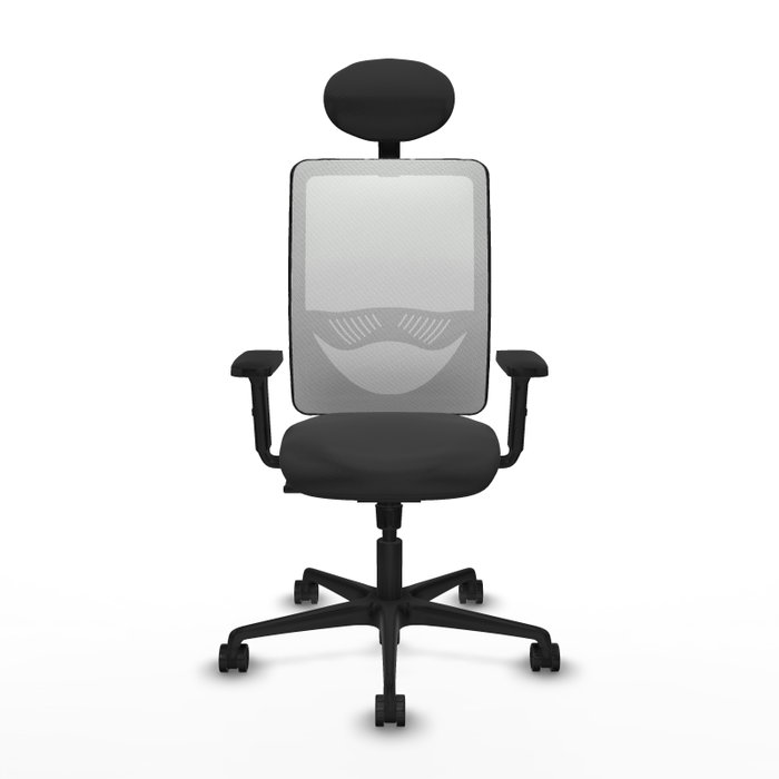 PIQUERAS Y CRESPO Silla de oficina Zulema con mecanismo Sincro, Gris oscuro y Blanco PIQUERAS Y CRESPO Silla de oficina Zulema con mecanismo Sincro, Gris oscuro y Blanco