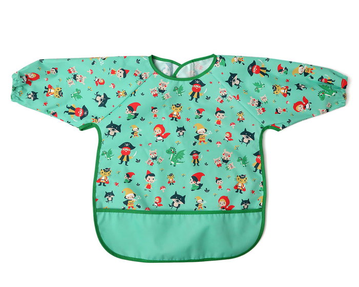 KioKids Babero Impermeable con Mangas Verde para +4 meses