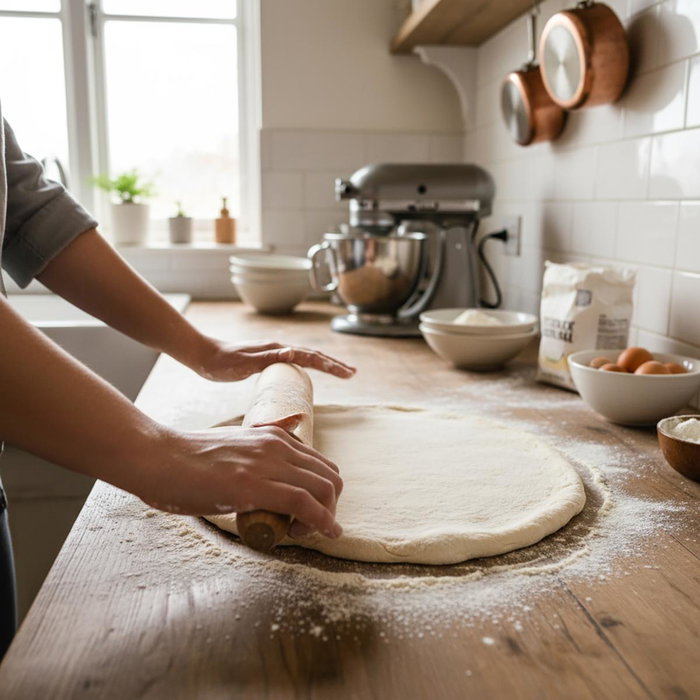 Rodillo Madera con Maza Grettel Quid 40 cm (6 Unidades)