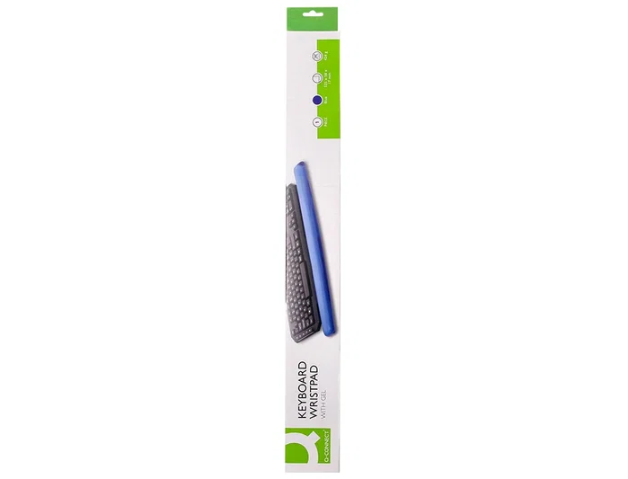 Q-connect Reposamuñecas de gel para teclado azul 525x58x17 mm