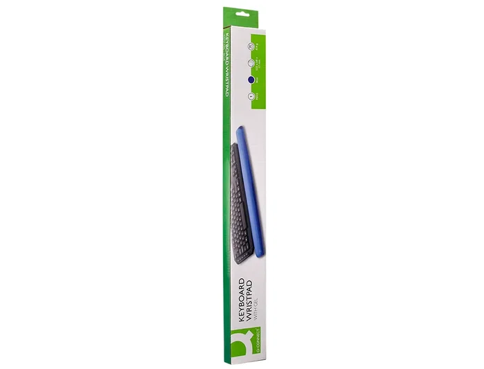 Q-connect Reposamuñecas de gel para teclado azul 525x58x17 mm