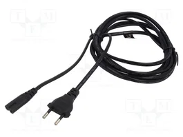 SAVIO Cable de alimentación H03VVH2-F 1,8m CEE 7/16 a IEC C7