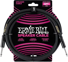 ERNIEBALL Cable de Altavoz Jack-Jack SS 1,83 m - Negro