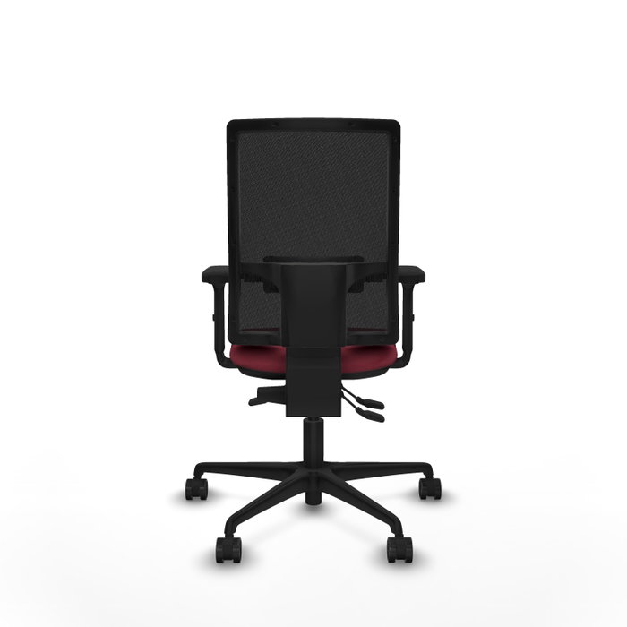 PIQUERAS Y CRESPO Silla de oficina Bormate Granate/Negro con mecanismo Asincro y brazos 2D
