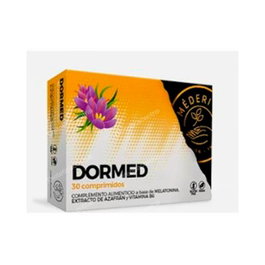MEDERI Dormed Complemento Alimenticio para Dormir 30 Comprimidos Sublinguales - Melatonina 1.9 mg, Azafrán Affron®, Vitamina B6 - Vegano