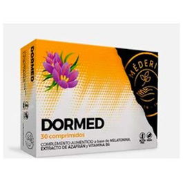 MEDERI NUTRICION INTEGRATIVA Dormed 30Comp. Melatonina, Azafrán y Vitamina B6 para Conciliar el Sueño y Reducir Jet Lag