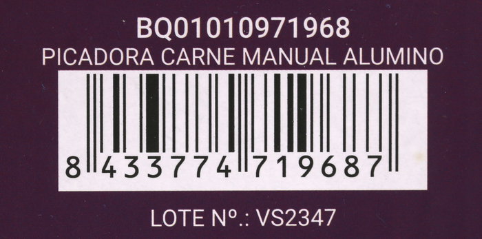 Quttin Picadora de Carne Manual de Aluminio (6 Unidades) inevitable