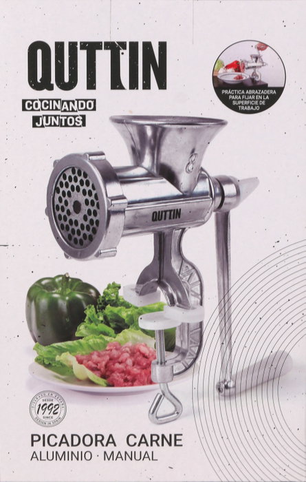 Quttin Picadora de Carne Manual de Aluminio (6 Unidades) inevitable