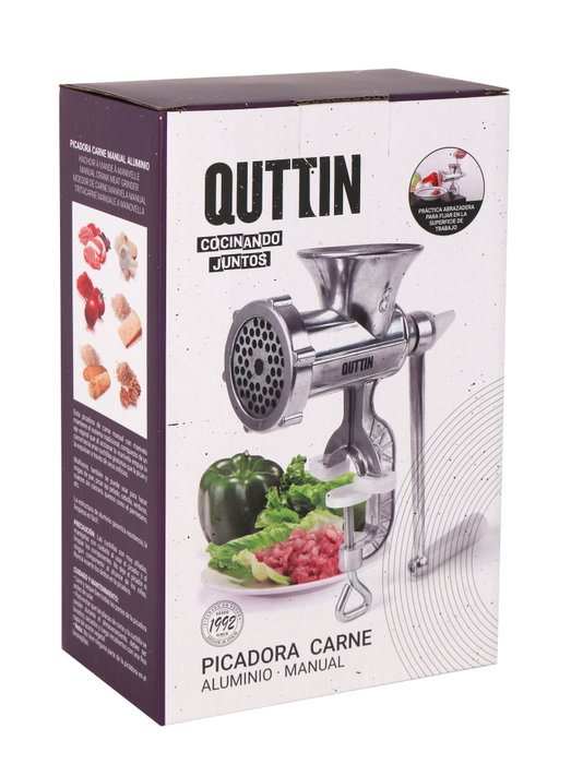 Quttin Picadora de Carne Manual de Aluminio (6 Unidades) inevitable