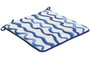 DKD Home Decor Cojín de Silla Impermeable Azul y Blanco, Pack de 2