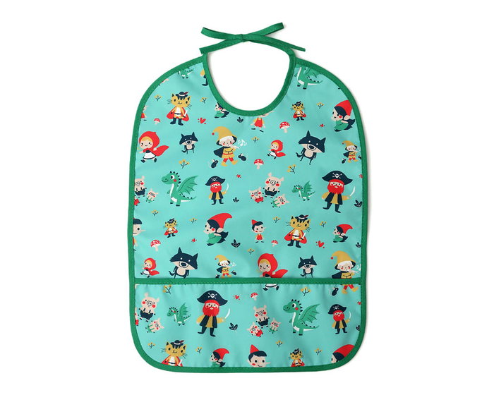 KioKids Vuelta al cole Babero Impermeable Verde para Bebés +4 Meses