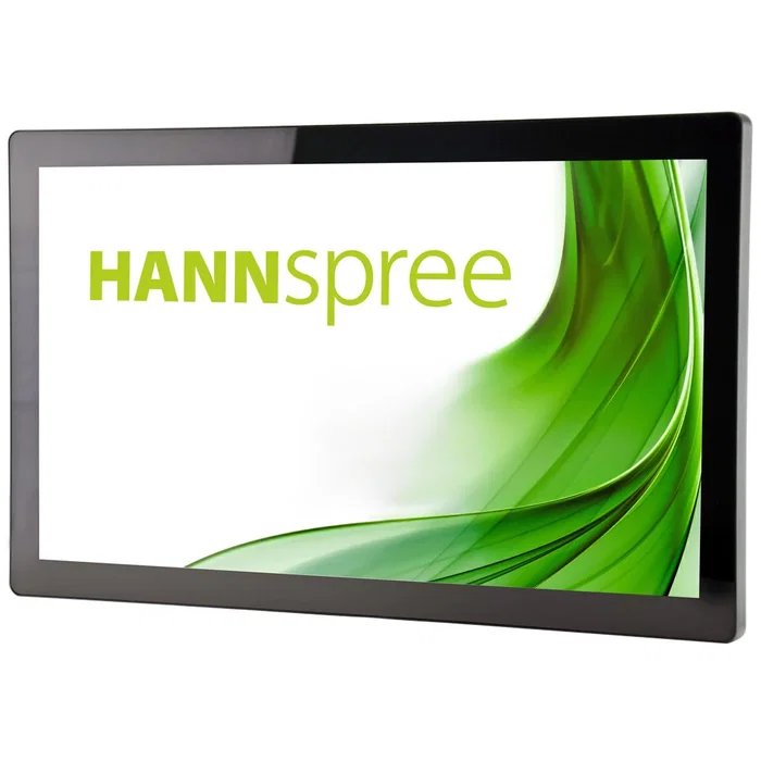Hannspree HO165PTB - Monitor Open Frame de Señalización 15.6" Full HD (1920x1080) Pantalla Táctil 10 Puntos Multitáctil, HDMI, DisplayPort, Altavoces, Funcionamiento 24/7, Negro