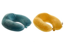 DKD Home Decor Cojin Viaje Basicos Verde Menta Amarillo 10 x 31 x 30 cm (4 Unidades)