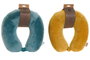 DKD Home Decor Set de 4 Cojines de Viaje Efecto Memoria Verde Menta y Amarillo
