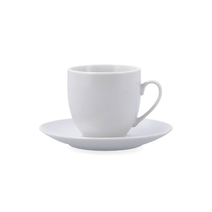 Quid Set de 6 Tazas con Plato New Renova Blanco 20 cL Quid Set de 6 Tazas con Plato New Renova Blanco 20 cL