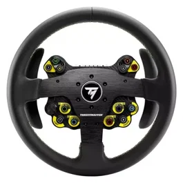 Thrustmaster Evo Racing 32R Volante de Cuero Negro y Amarillo para PC, PlayStation 4, PlayStation 5, Xbox, Xbox One