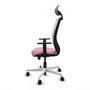 PIQUERAS Y CRESPO Silla de oficina Zulema Rosa y Blanca