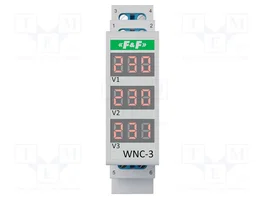 F&F Voltímetro Digital para Raíl DIN 80-500V