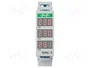 F&F Voltímetro Digital para Raíl DIN 80-500V