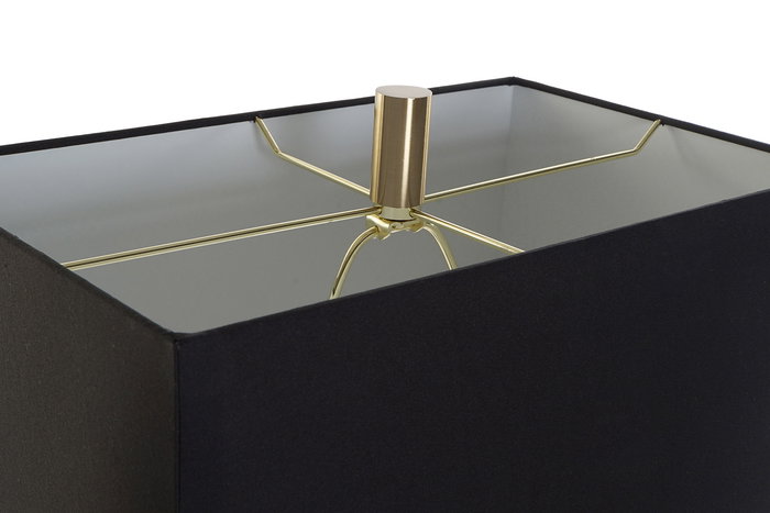 DKD Home Decor Lámpara Sobremesa Dorado Negro 23 x 78 x 38 cm