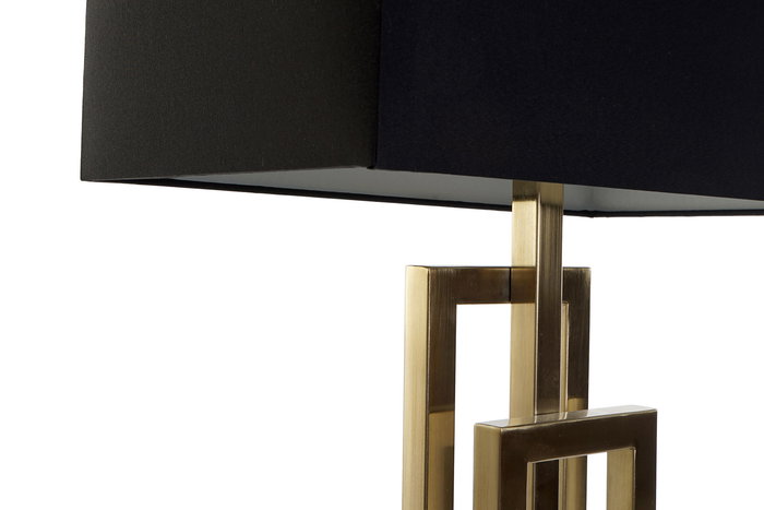 DKD Home Decor Lámpara Sobremesa Dorado Negro 23 x 78 x 38 cm