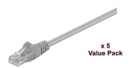 MicroConnect Pack de 5 Cables de Red CAT5e U/UTP 15m Gris