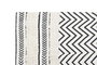 DKD Home Decor Alfombra Scandi Negro Blanco Zig Zag Algodon Polyester 226 x 160 x 0.7 cm
