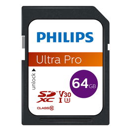 Philips FM64SD65B Tarjeta de Memoria SDXC 64GB Clase 10 UHS-I U3 V30 A1