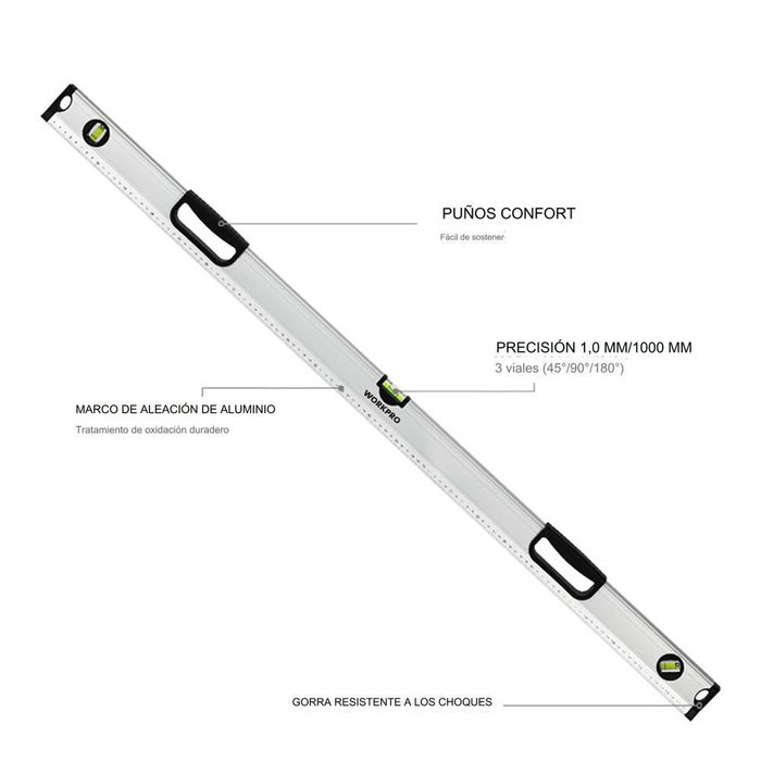 Workpro Nivel de burbuja 60 cm
