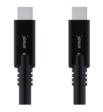 SIMON FINSTOCK Cable USB 3.1 C a USB C Negro 1 m SIMON FINSTOCK Cable USB 3.1 C a USB C Negro 1 m