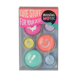 Imanes Redondos Mooving Diseños Surtidos Blister De 6