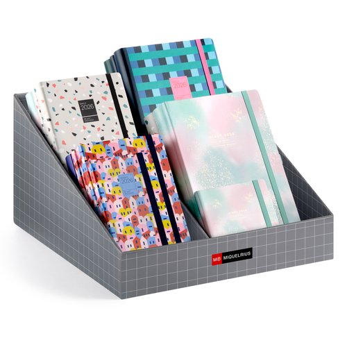 Agenda Anual (2026) Catalan Miquelrius Grafica Cosida Tapa Extra Con Goma Assortiment Expositor De 26 Agenda Anual (2026) Catalan Miquelrius Grafica Cosida Tapa Extra Con Goma Assortiment Expositor De 26