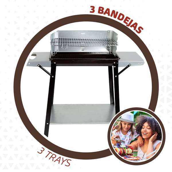 Color Baby Barbacoa de Carbón Aktive 90 x 32 x 85 cm Color Baby Barbacoa de Carbón Aktive 90 x 32 x 85 cm