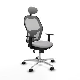 PIQUERAS Y CRESPO Silla de oficina Jorquera Gris con Mecanismo Sincro