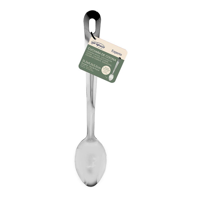 San Ignacio Cuchara de Cocina Acero Inoxidable Experto - 31.5 x 6.5 cm, Serie Experto, Utensilio Profesional San Ignacio Cuchara de Cocina Acero Inoxidable Experto - 31.5 x 6.5 cm, Serie Experto, Utensilio Profesional