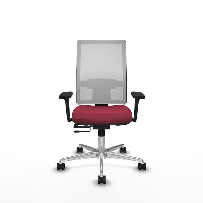 PIQUERAS Y CRESPO Silla de oficina Horna con mecanismo Sincro/Traslack, Granate y Blanco PIQUERAS Y CRESPO Silla de oficina Horna con mecanismo Sincro/Traslack, Granate y Blanco