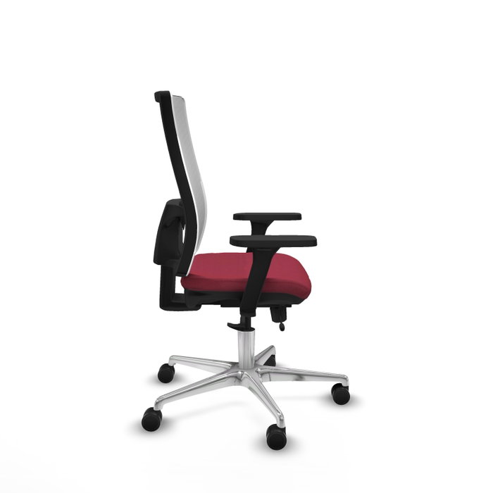 PIQUERAS Y CRESPO Silla de oficina Horna con mecanismo Sincro/Traslack, Granate y Blanco PIQUERAS Y CRESPO Silla de oficina Horna con mecanismo Sincro/Traslack, Granate y Blanco