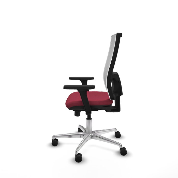 PIQUERAS Y CRESPO Silla de oficina Horna con mecanismo Sincro/Traslack, Granate y Blanco PIQUERAS Y CRESPO Silla de oficina Horna con mecanismo Sincro/Traslack, Granate y Blanco