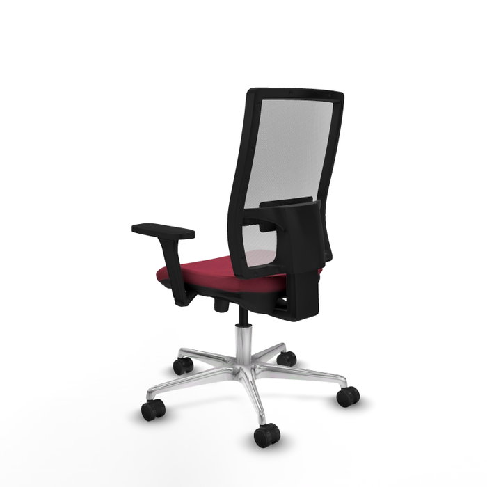 PIQUERAS Y CRESPO Silla de oficina Horna con mecanismo Sincro/Traslack, Granate y Blanco PIQUERAS Y CRESPO Silla de oficina Horna con mecanismo Sincro/Traslack, Granate y Blanco