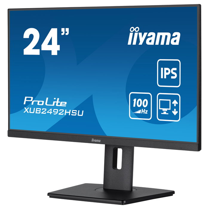 iiyama ProLite XUB2492HSU-B6 - Monitor 60,5 cm (24") Full HD IPS, 100 Hz, 0,4 ms, AMD FreeSync, Pivot, Negro - XUB2492HSU-B6